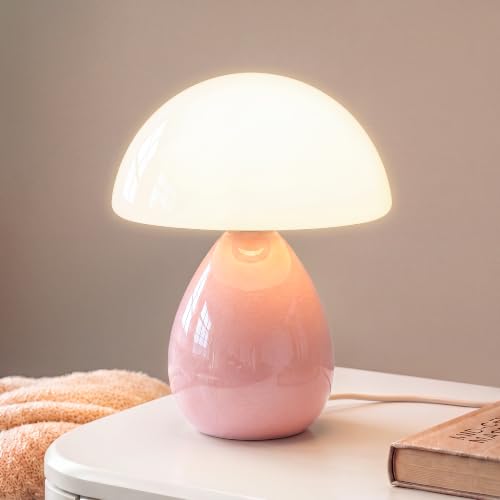 Image of Dawnwake Mushroom Lamp Table Lamp for Bedroom-Small Desk Table Lamps,Pink