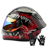 【Verre transparent】 - Ce casque de motocross est doté d'une visière haute définition qui bloque le vent et la poussière, conçue pour une vue dégagée et une conduite plus sûre.