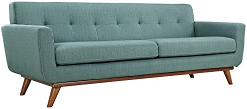 Modway Engage Mid-Century Modern Upholstered Fabric Sofa in Laguna