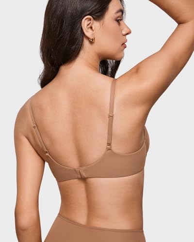Image of INLYRIC Women's Inbarely Plus Plunge Bra - Unlined Underwire Sexy Demi Balconette Bras