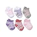 GRABAGECAN Fashion 1-3Y Spring New Children's Socks Stripe Wood Ears Girl Socks Baby Middle Tube Floor Socks