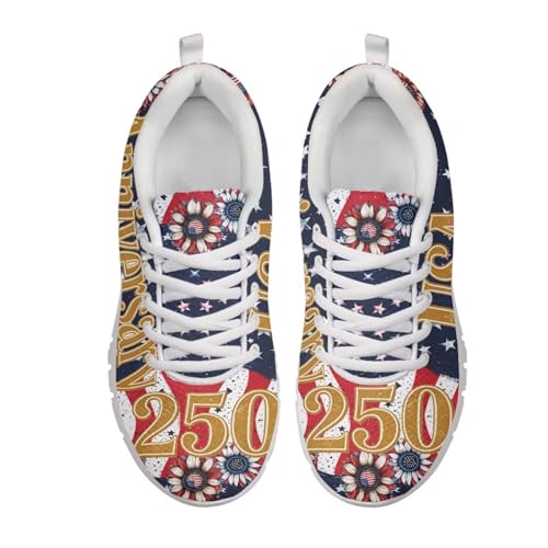 Image of Jeiento American Flag Shoes Men's Fashion Sneaker Sports Running Shoes Causal Travel Walking Flat Shoe Breathable