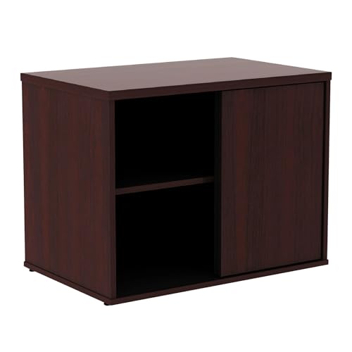 Alera ALELS593020MY 29.5 in. x 19.13 in. x 22.78 in. Open Office Low Storage Cabinet Credenza - Mahogany