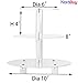 YestBuy 3 Tier Round Cupcake Stand with Base, Acrylic Cake Stand, Cupcake Tower Stand, Premium Cupcake Holder for 23 Cupcakes, Display for Pastry Wedding Birthday Party (4