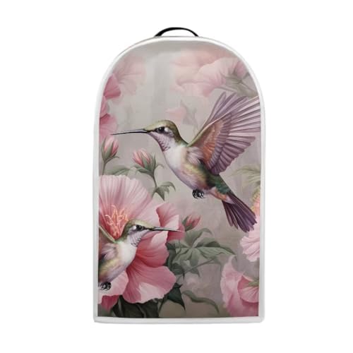 Image of Hummingbird Floral Blender Dust Cover Appliance Covers for kitchen Stand Mixer or Coffee Maker Polyester Dust Proof Blender Cover with Top Handle