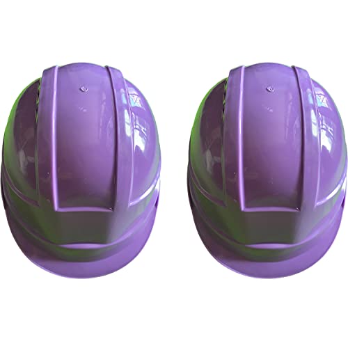 Image of LADWA Purple Heavy Duty Director Safety Helmet, ISI Marked Industrial Protective Hard Hat for Construction, Factory, Engineering and Outdoor Workplace Safety Use (Pack of 2)