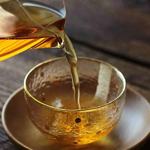 Copos japoneses para saquê de 4 peças Hemoton para saquê frio japonês, copos de saquê com borda dour