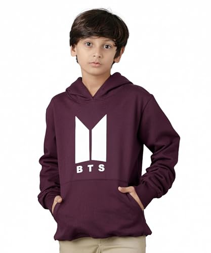 Image of KYDA KIDS Boys Cotton Regular Fit Hooded Neck Hoodies - Sweatshirt with Hoodies Full Sleeves Winter Wear, Long Sleeve Sweatshirts for Boys