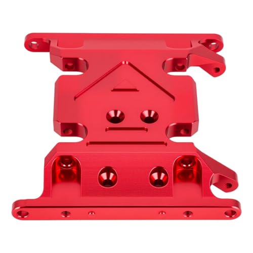 Plaque Antidérapante SCX10 II rouge avec support de boîte anti-torsion pour RC 1/10