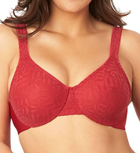 Olga Women's Sheer Leaves Minimizer Bra2