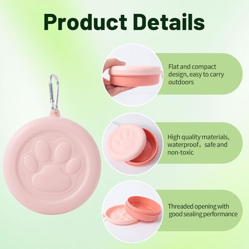 SLSON 2 Stück Hundefütterbox Training, Leckerlitasche für Hunde, Haustierfutter Aufbewahrungsbox, Hundereisen Zubehör