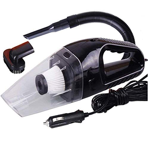 NOOX Portable Handheld High Power Car Vacuum Cleaner 120W 4000pa with Cigarette Plug, Cleaning Seat, Carpet, Pet Hair, Soot, Bread Crumbs Dust in Car - Black