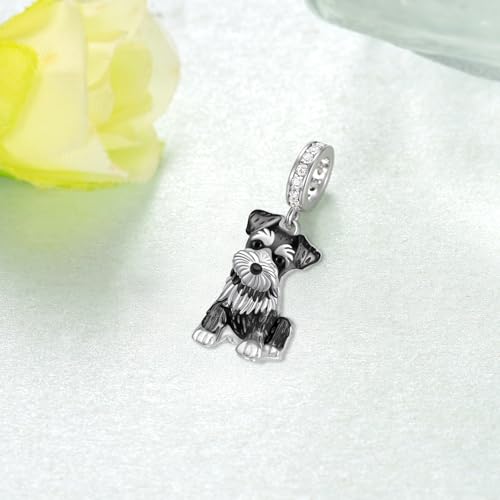 Dachshund/Corgi/Yorkie/Schnauzer/Pug/Highland Cow Charm 925 Sterling Silver Dog Gifts Cute Puppy Jewelry Dog Charms for Bracelets3