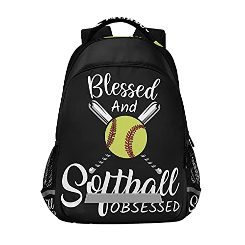 Glaphy Baseball Backpack Softball Sport Laptop Travel Bag Lightweight Daypack School Bookbags for Women Men Kids Teens