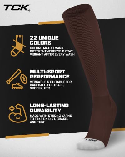 Image of Prosport Baseball Socks & Softball Socks, Kids & Adult Knee High Tube Sock