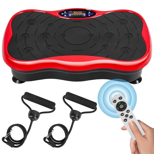 Plataforma vibratoria para ejercicio, máquina de vibración corporal completa para drenaje linfático y pérdida de peso, dispositivo compacto de fitness con pantalla LED, capacidad de 300 lb