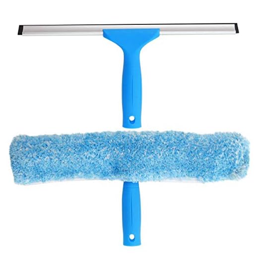 MR.SIGA 35 cm Ventana Limpieza Combo - Rasqueta limpiacristales y Microfibra Ventana Arandela