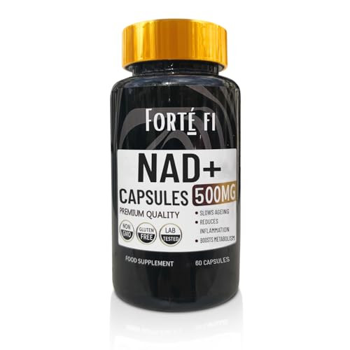NAD - NAD Supplements Booster Anti-Aging Resveratrol and Metabolism Booster - NAD+ Supplements UK Pure for Cellular Repair, Cortisol Reducing Supplments and Brain Fog Supplement