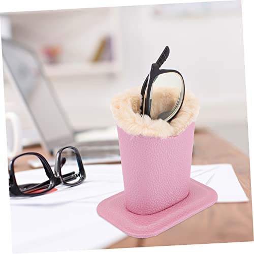 Support en cuir pour lunettes SOIMISS avec doublure peluche chic