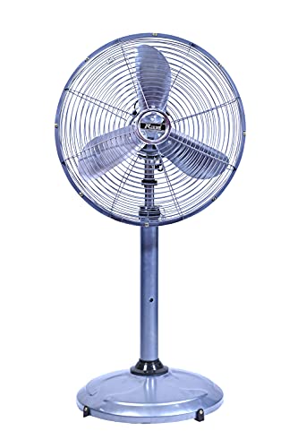Image of Ravi Mini Pedestal Eco Hi-Speed Electric Fan 400mm Grey with Speed Regulator and Height Adjustment