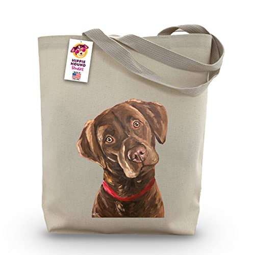 Chocolate Lab Tote Bag - Made in USA - Gifts For Mom - Chocolate Lab Lover Gift - Chocolate Labrador Gifts For Women -Handmade Totes - Canvas Totes - Reusable Shopping Bag - Grocery Bag - Handbag - Beach Bag