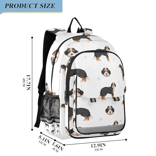 Fisyme Dogs Cute Bernedoodle School Backpack Laptop Backpacks Bags Bookbag Travel Casual Computer Notebooks Daypacks2