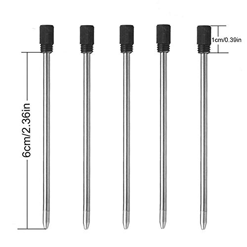 Multifunction Tool Pen, 6 in 1 Tool with Ballpoint Pen, Touch Screen Stylus, Ruler, Spirit Level, Flat-head and Phillips Screwdriver, All-in-One Tech-Tool Pen with Ink Refills (2×Black + 5×Refills)