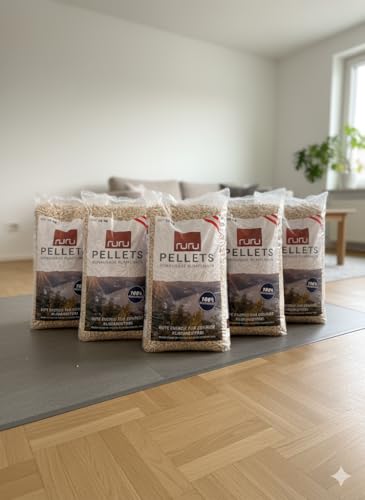 5 sacchi pellet in confezione da kg 15 per un totale di Kg 75