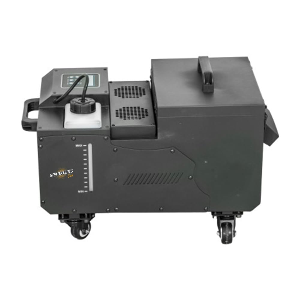 SPARKLERS CLUB Macchina nebbia 1500 W - funziona con liquido, serbatoio 1,2 l, telecomando incluso - 340 m³/min, ideale per matrimoni, DJ e professioni, facile da trasportare