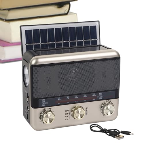 Radio solaire de survie AM/FM autonome avec port USB et connexion sans fil pour rester connecté