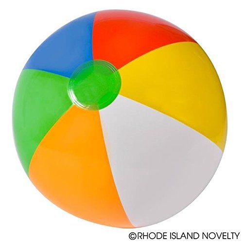 MUL20 50cm Beach Balls One Dozen (12) Multi-colour Beach Ball Inflates 6 Panel Traditional Style Rainbow Beach Balls Pool Decor Beach Favour Water Play Fun Outdoor Birthday Wedding Graduation Party