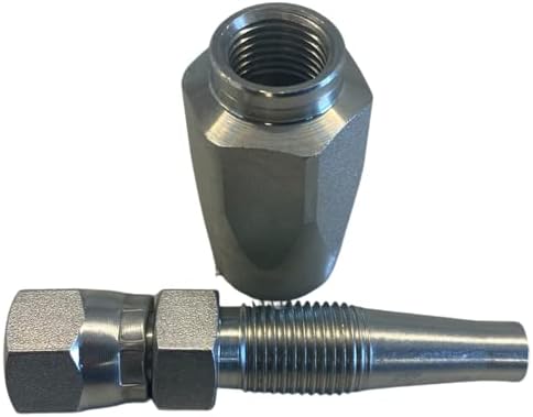 20 Ft R16-04 Hydraulic Hose Kit with (4) 1/4" JIC Reusable Fittings | Hydraulic Hose Assembly for RV, Trailers & Industrial Equipment | 1/4" JIC Field-Attachable Hose Kit
