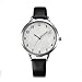 Produktbild veyikdg Damen-Quarzuhr, weiblich, einfaches Lederband, arabische Ziffer, rundes Glas, Spiegel-Zifferblatt, Digitale Waage, für Damen, Business Casual Uhrwerk, Armband One Size Schwarz