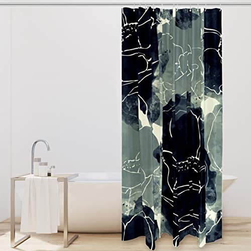 Rideau de douche chic style abstrait moderne avec textile premium fluide 168x183cm - 3