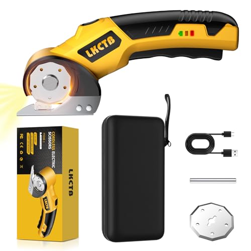 LKCTB Electric Scissors, Cardboard Cutter, With LED Light,...