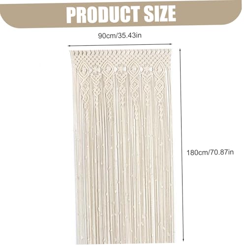 Rideaux de macramé en coton Gcroet rideau de chaîne suspendue décorative boho room - 6