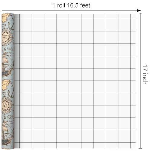 Image of Burymento Vintage Nautical Map Wrapping Paper Roll, Antique Map Gift Wrap
