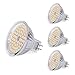 SanGlory 4 x Lampadine LED MR16 12V, GU5.3 LED Faretti 5W Equivalenti a 50W 380 Lumen, Luce Calda 3000K, 60 * 2835 SMD Lampade LED GU5.3 Non Dimmerabile