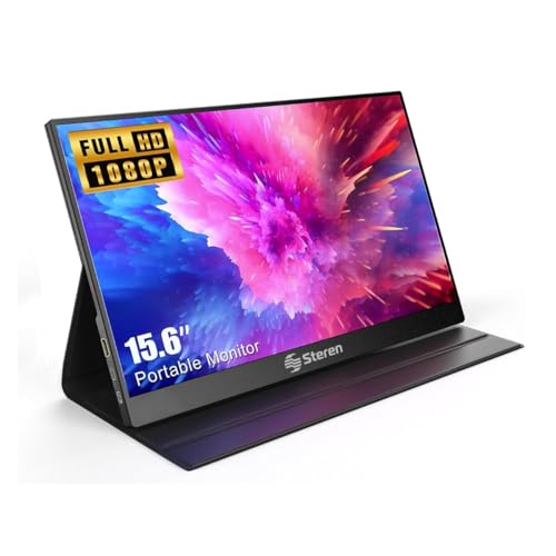 Image of STEREN 16 inch Portable HDR Monitor for Laptops - Full HD Display with USB-C, HDMI, and Ultra-Slim Design