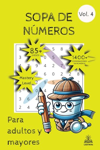 Sopa de Números: Para Adultos y Mayores – Nivel Mastery Vol. 4