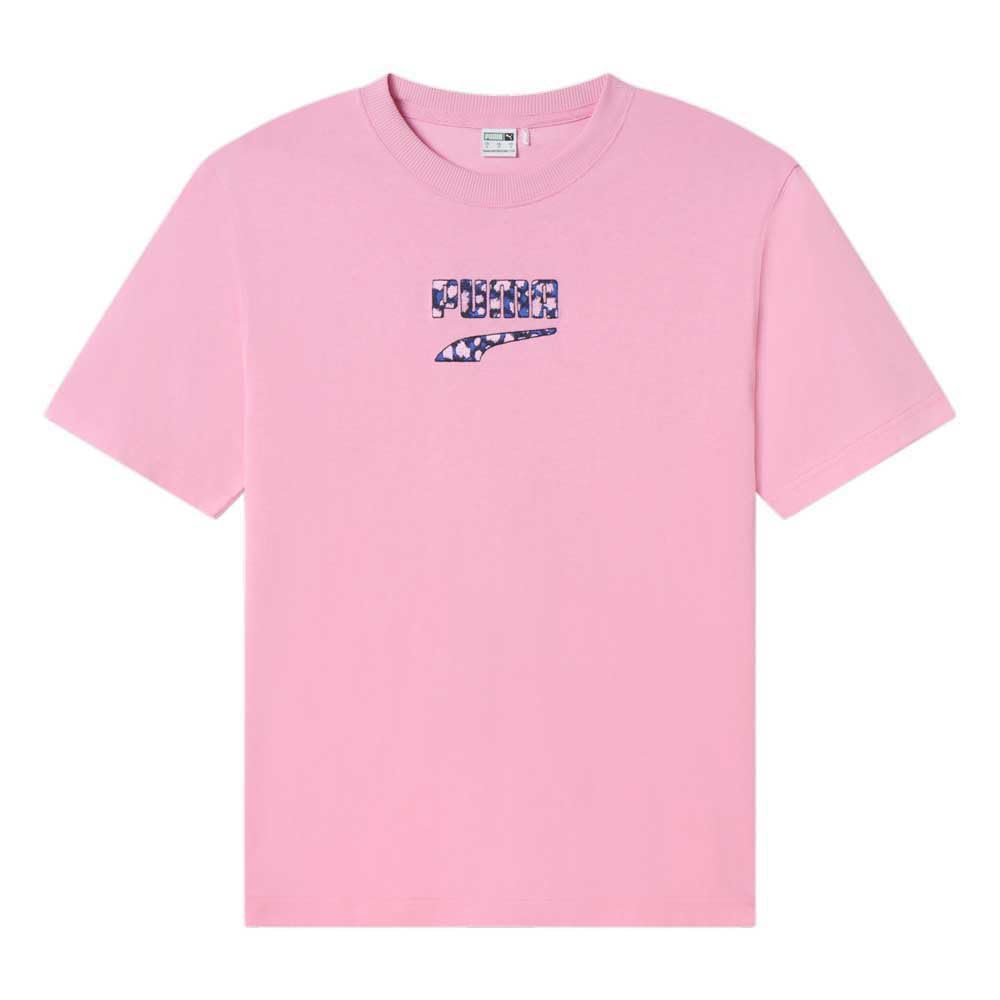 Puma Women's Pink Downtown Short Sleeve T-Shirt S