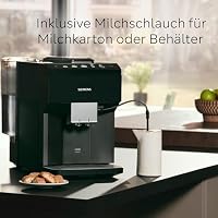 Siemens Kaffeevollautomat EQ500 classic, farbiges TFT-Display, 5 Kaffee- und Milchgetränke, Doppeltassenfunktion, einfache Reinigung, entnehmbare Brüheinheit, mit Milchschlauch, Schwarz, TP511E19 – Ansicht 6