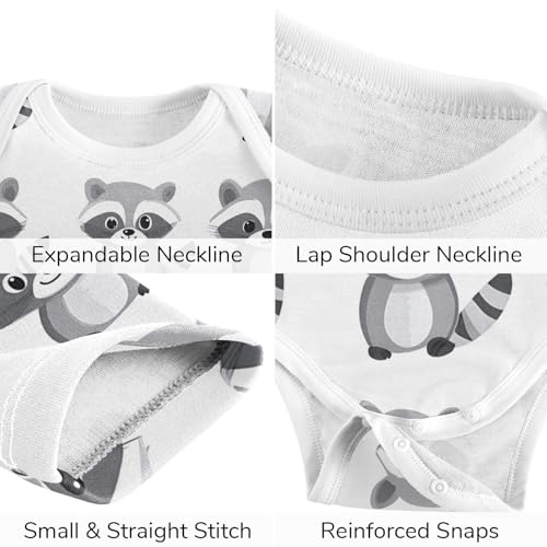 vvfelixl Baby Bodysuits Pants Sets White Gooses Long Sleeve Baby Clothes for Boys Girls 0-24M4