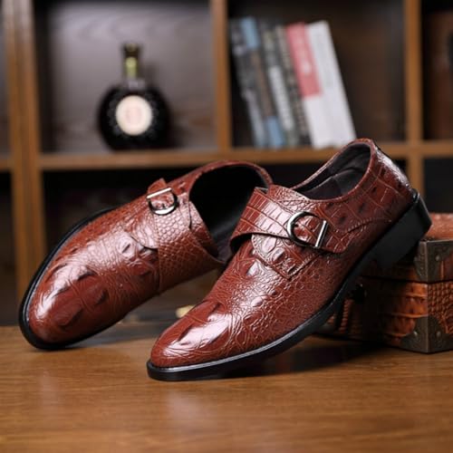 Dress Shoes for Men Classic Fish Print Men's Loafers Designer Dress Shoes for Christmas Parties4