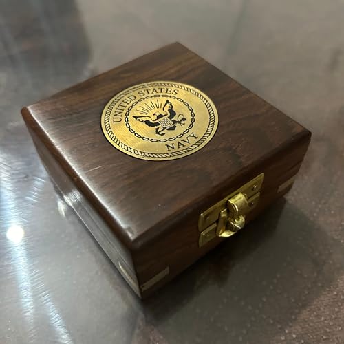 Brújula Navy personalizada de latón estilo antiguo miniatura 5
