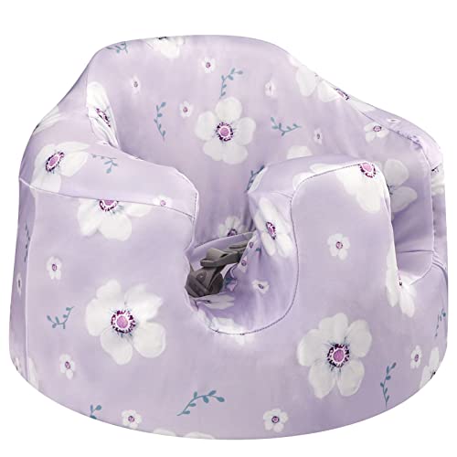 Image of Baby Seat Cover Compatible with Bumbo Seat, Breathable Seat Cover for Baby Girl Boy, Soft Removable Cover for Baby Seat, Machine Washable, Purple Daisy