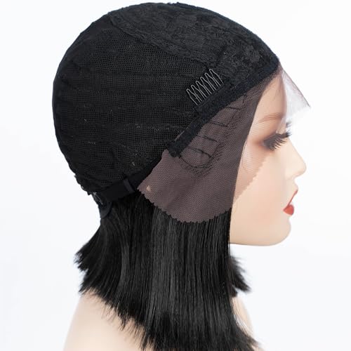 Perruques synthétiques courtes sans démarcation pour masquer la perte de cheveux avec naturel