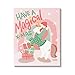 Stupell Industries Magical X-Mas Pink Unicorn Rainbow Holiday Gifts, Design by EmmaKisstina