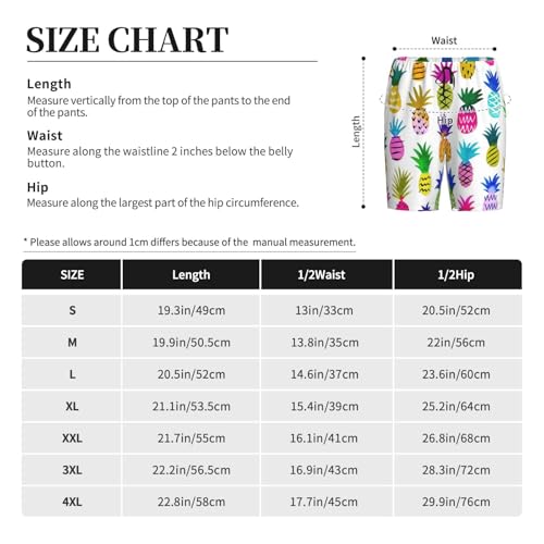 Pantalon de pyjama court homme imprimé ananas multicolore