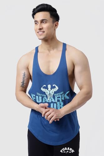 Image of FUAARK Men's Super Combed Cotton Tank Tops Gym Bodybuilding Vest Fitness Workout Sleeveless Stringers